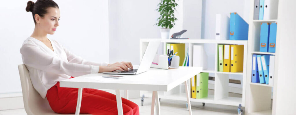 Correct posture with physical therapy
